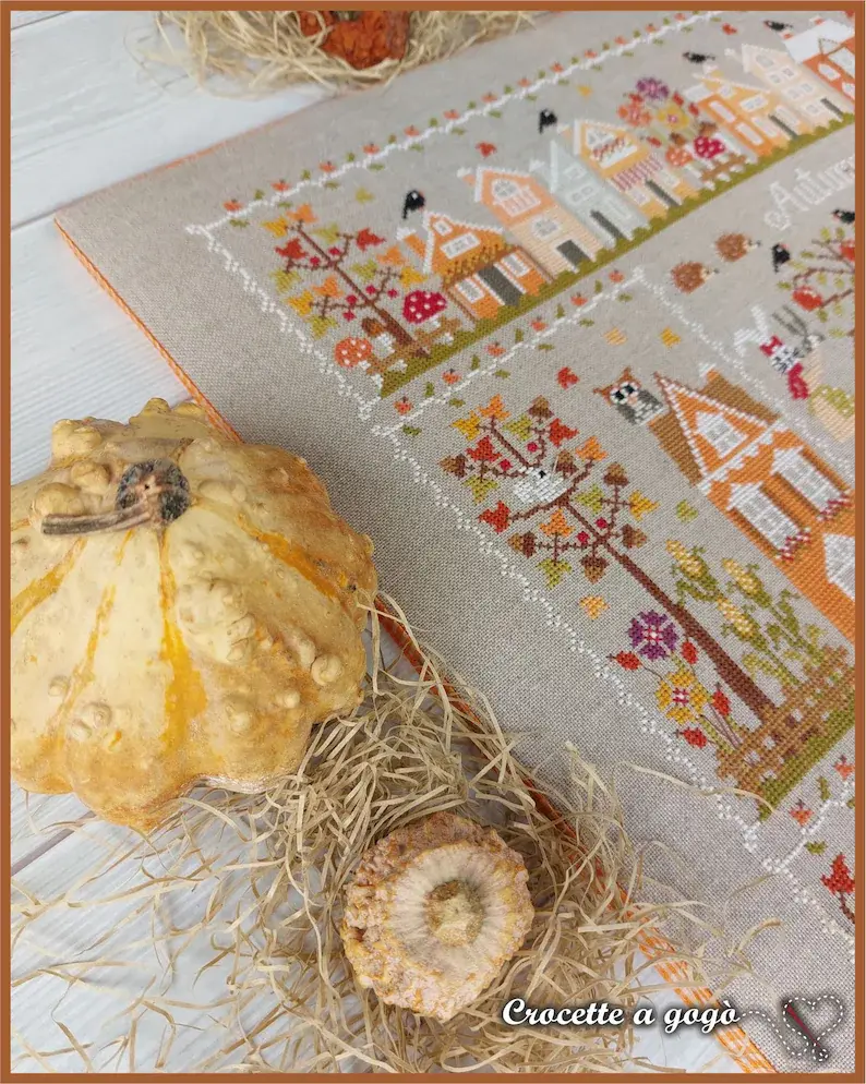 Autunno in citta fiche de point de croix crocette a gogo