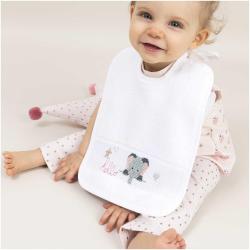 Bavoir à broder Bébé Blanc Petit Modèle 23x28 cm Rico Design 740247.70