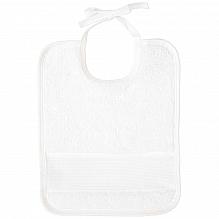 Bavoir blanc bebe format 23x28 cm rico design