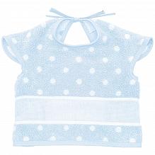 Bavoir bleu couvrant a pois blanc rico design