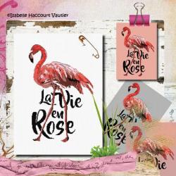 Flamingo Rose BDN62 Isabelle Haccourt Vautier