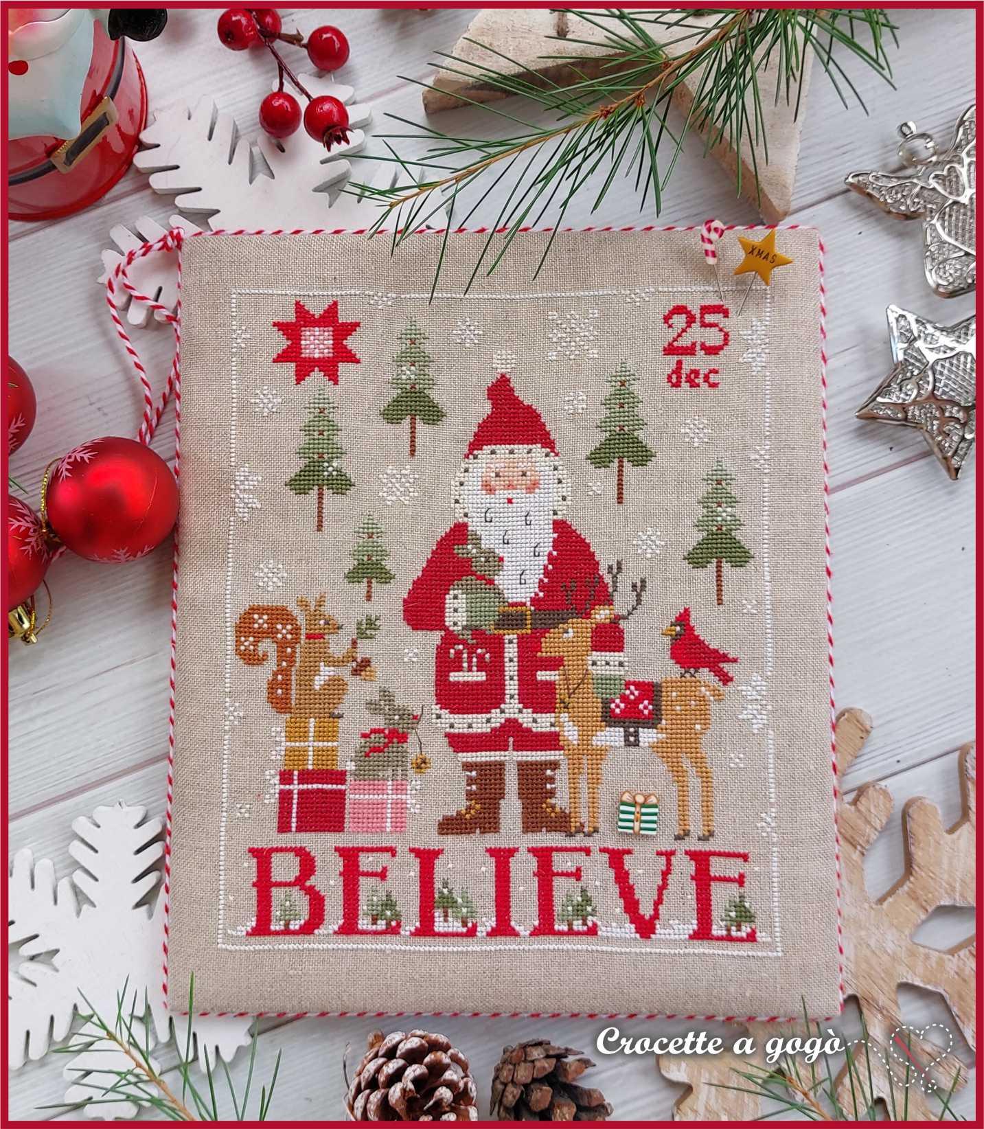 Believe fiche ou kit de point de croix crocette a gogo