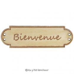 Bouton Bois Bienvenue BLD006  Au P'tit Bonheur