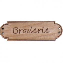 Bouton Bois Broderie BLD007  Au P'tit Bonheur