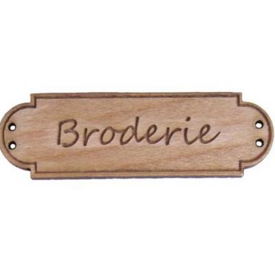 Bouton Bois Broderie BLD007  Au P'tit Bonheur