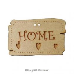 Panneau Country Home avec Coeurs BLD017  Au P'tit Bonheur