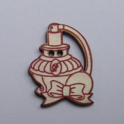 Bouton Flacon de Parfum Rose BLD036-262
