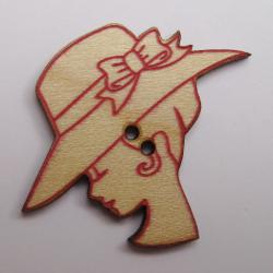 Bouton Profil au Chapeau Rose BLD050-262