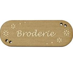 Panneau Broderie fleurs blanches BLD808  Au P'tit Bonheur