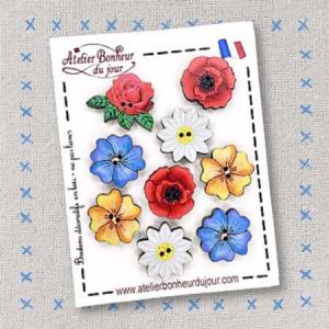 Bouton bois en pochette fle