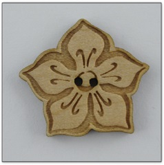 Bouton bois fleur au ptit bonheur blf082