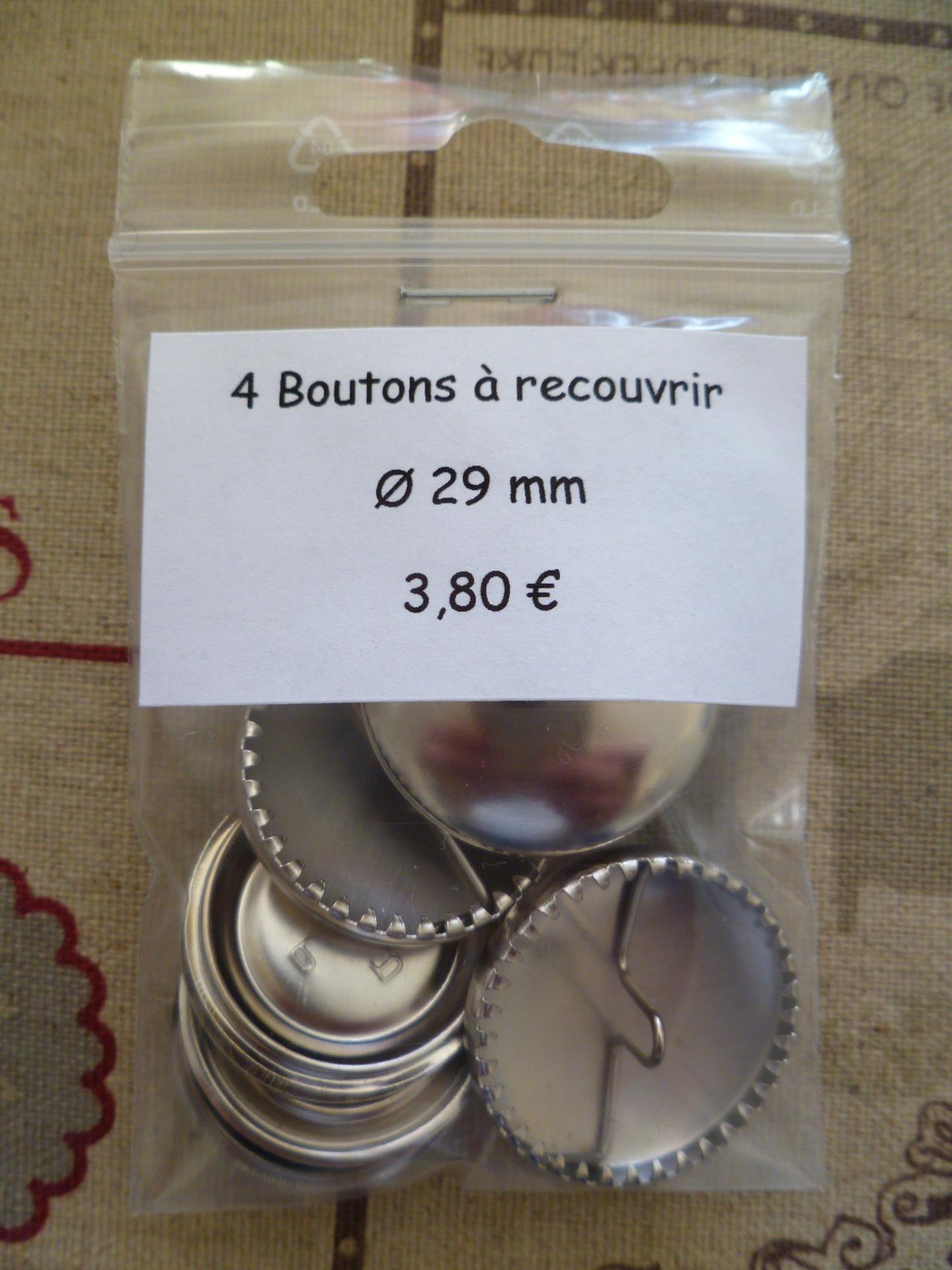 Boutons a recouvrir o29 mm