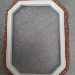 Cadre à broder décoratif style bois Octogonal 15x11 cm