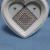 Cadre coeur hardanger blanc irise plus parme