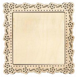 Cadre en bois fleurs or203