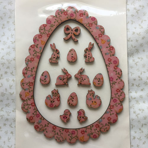 Cadre oeuf de paque rose av