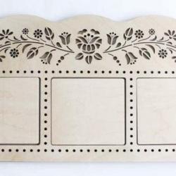 Cadre Triptyque Guirlande Fleurs OR154