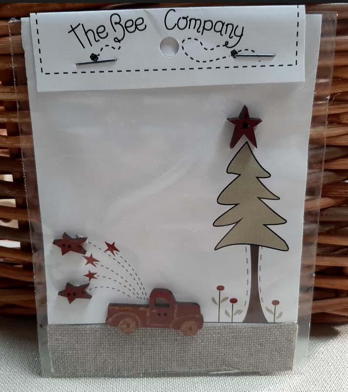 Camion rouge vintage et etoiles tbb2 the bee compangy