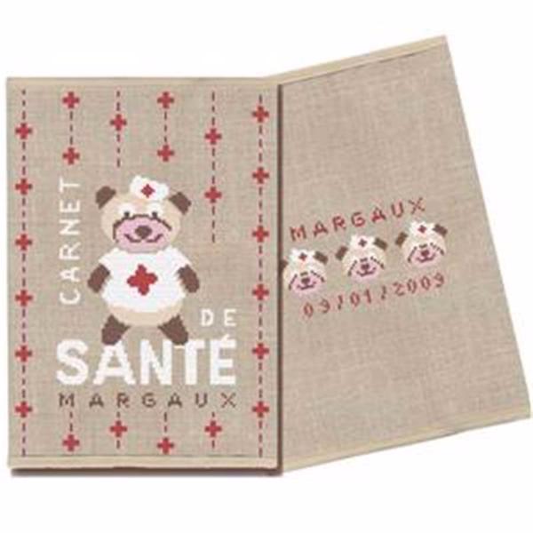 Carnet de sante en lin fiche b009