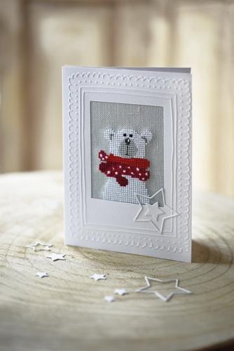 Carte a broder v 1007 avec enveloppe christiane dahlbeck