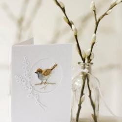 Carte a broder v 854 avec enveloppe christiane dahlbeck