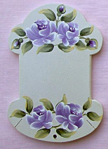 Cartonnette ecru rose parme