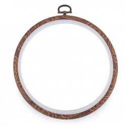 Cercle à broder décoratifs style bois Ø 16 cm intérieur