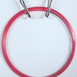 Tambour métal à Broder rose 13 cm