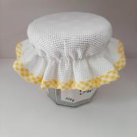 Chapeau de pot de confiture jaune a broder aida 5
