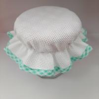 Chapeau de pot de confiture menthe a broder aida 5