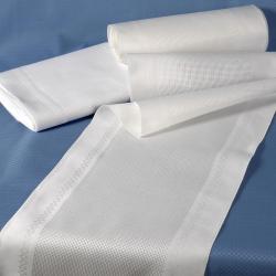 Chemin de Table à broder au Mètre en Aïda 5 points largeur 28cm Blanc