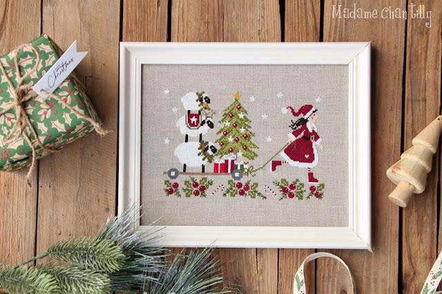 Christmas delivery livraison avant noel fiche ou kit de point de croix madame chantilly