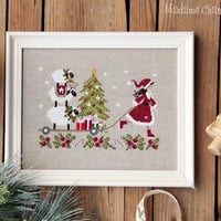 Christmas delivery livraison avant noel fiche ou kit de point de croix madame chantilly