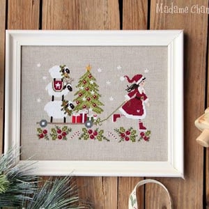 Christmas delivery livraison avant noel fiche ou kit de point de croix madame chantilly