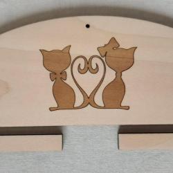 Cintre couple chats 10 cm