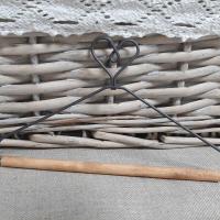 Cintre en metal bois coeur 12 5 cm