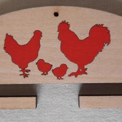 Cintre Poule, Coq et Poussins 10 ou 20 cm