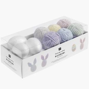 Coffret 6 pelotes amigurumi ricorumi oeufs de paques nilli nilli rico design 400027 032