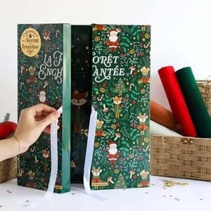 Coffret calendrier de l avent feutrine la foret enchantee la boutique de brode41 a