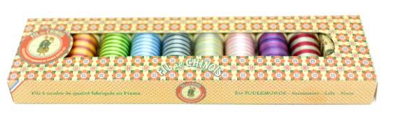 Coffret fil polyester multicolore fil au chinois