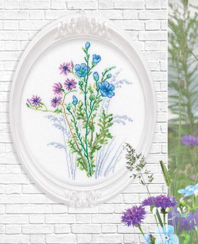 Colourful flowers fleurs colorees kit de point de croix rto m942 2