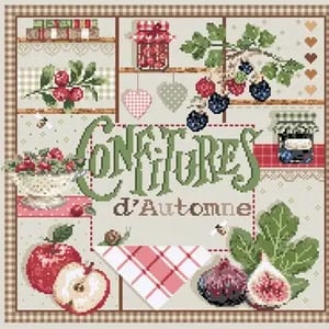 Confitures d automne 197 fiche ou kit de point de croix madame la fee