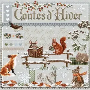 Contes d hiver 180 fiche ou kit de point de croix madame la fee 1
