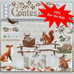 Contes d hiver 180 fiche ou kit de point de croix madame la fee