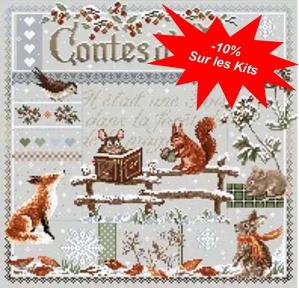 Contes d hiver 180 fiche ou kit de point de croix madame la fee