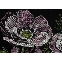 Coquelicots en dentelle kit de blackwork riolis sr1991 2
