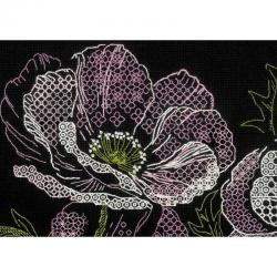 Coquelicots en dentelle kit de blackwork riolis sr1991 3