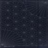 Coupon tissu sashiko navy chanvre et chrysantheme