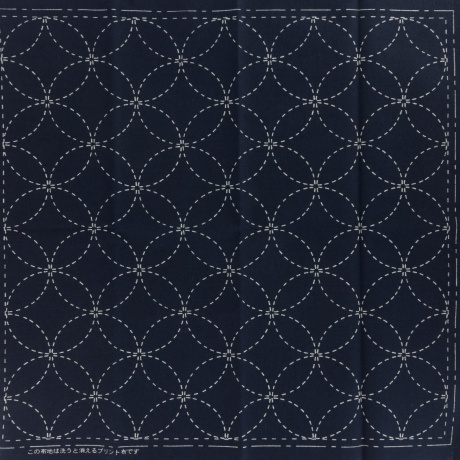 Coupon tissu sashiko navy les 7 tresors harmonie et satisfaction