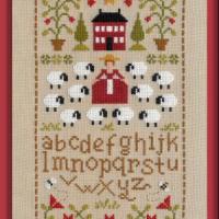 Fiche de broderie compagnie de moutons dm32 jardin prive